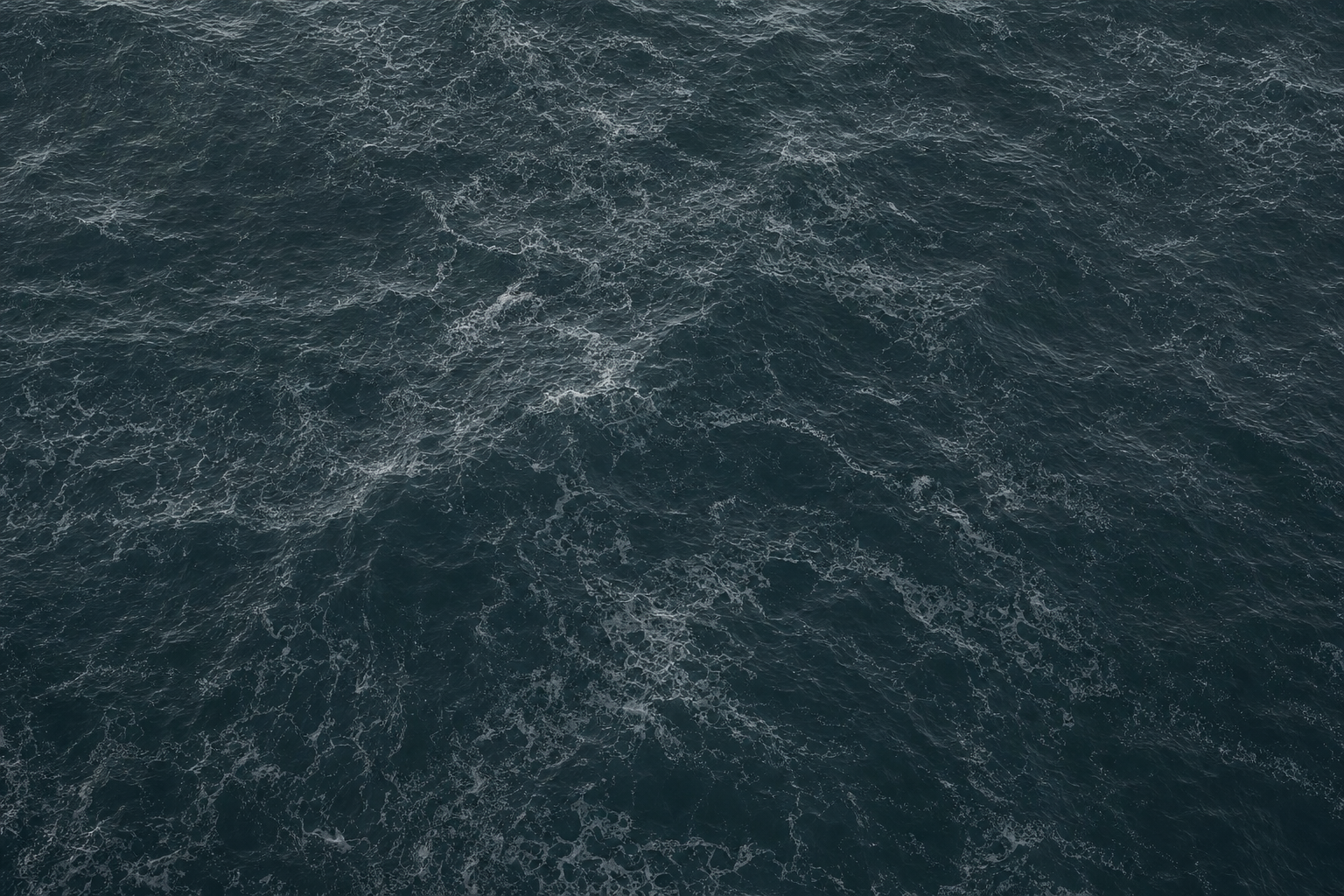 Generated aerial photograph of overcast Atlantic sea surface